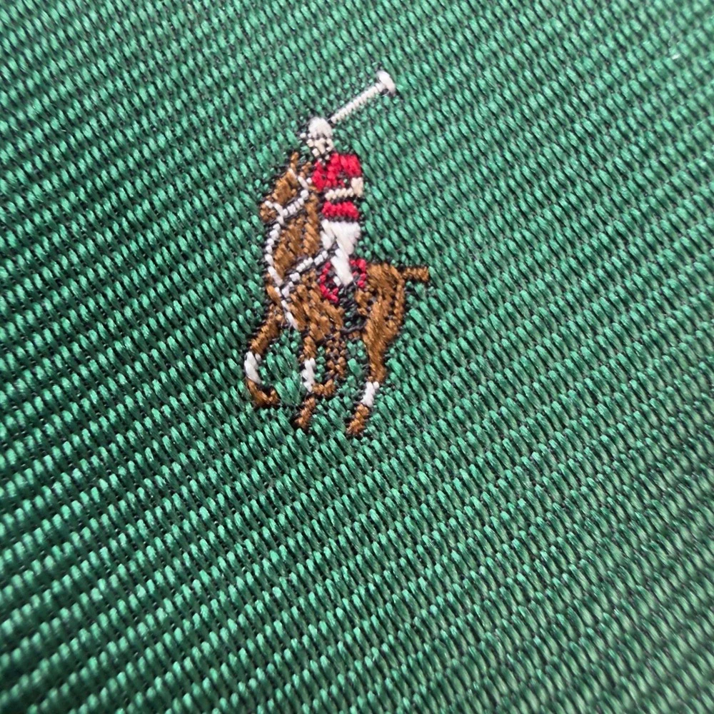 Polo Ralph Lauren Kids Green Silk Polo Pony Tie Hand Made in Italy